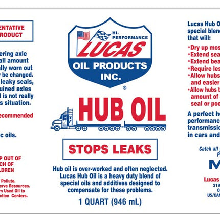 Lucas Hub Oil 1 QT