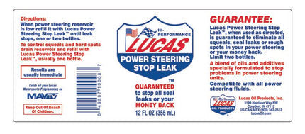 Lucas Power Steering Stop Leak 12 FL OZ