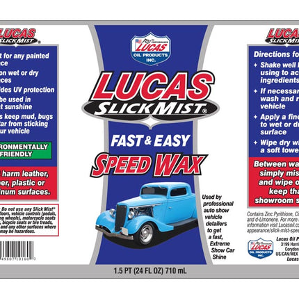 Lucas Slick Mist Speed Wax 24 FL OZ