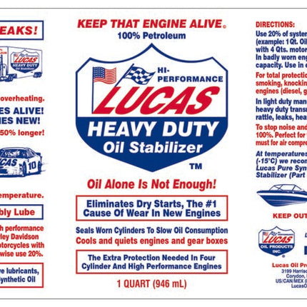 Lucas HD Oil Stabilizer 1 QT