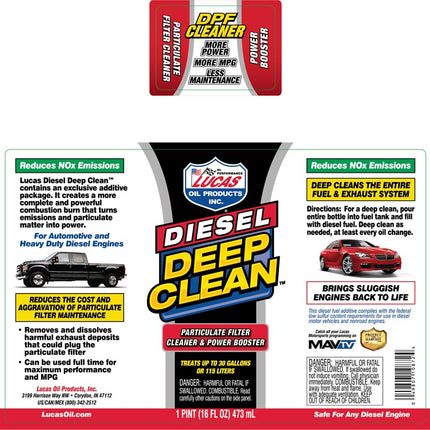 Lucas Diesel Deep Clean 16 FL OZ