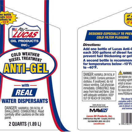 Anti-Gel Cold Weather Diesel Treatment 1/2 GALLON