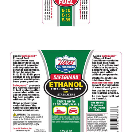 Safeguard Ethanol Fuel Conditioner With Stabilizers 5.25 FL OZ