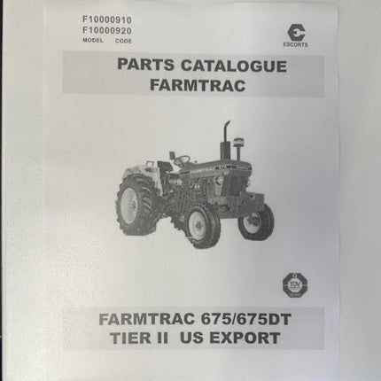 FARMTRAC 675/675DT PARTS CATALOG