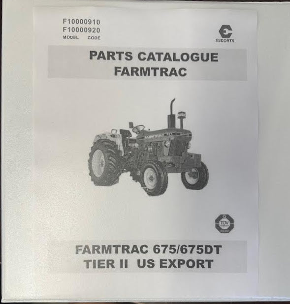 FARMTRAC 675/675DT PARTS CATALOG