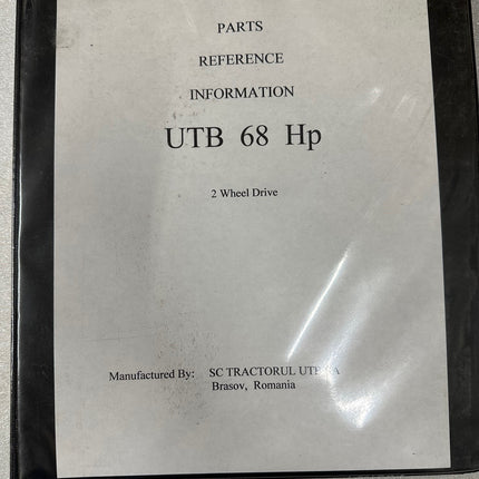 UTB 68 HP 2 WHEEL DRIVE PARTS CATALOG MONTANA