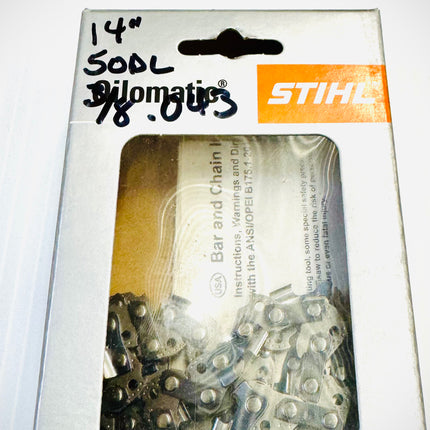 Stihl 14" Chain, 3/8 .043 Picco Slim, 61PMM3 50, 36100050050