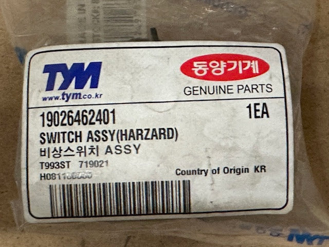 TYM / MAHINDRA SWITCH ASSEMBLY HARZARD, 19026462401