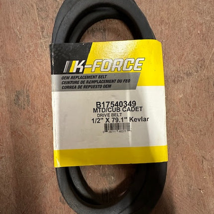 B17540349  DRIVE BELT  1/2" X 79.1"