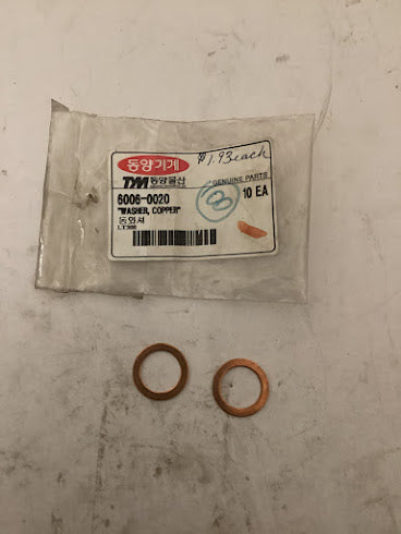 TYM TRACTOR WASHER COPPER 6006-0020