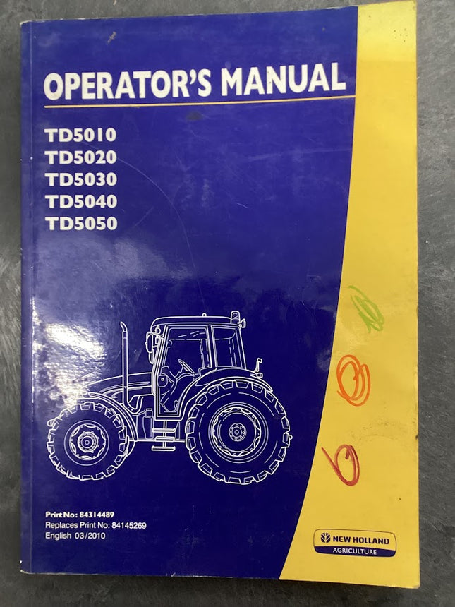 Operator's Manual TD5010, TD5020, TD5030, TD5040, TD5050