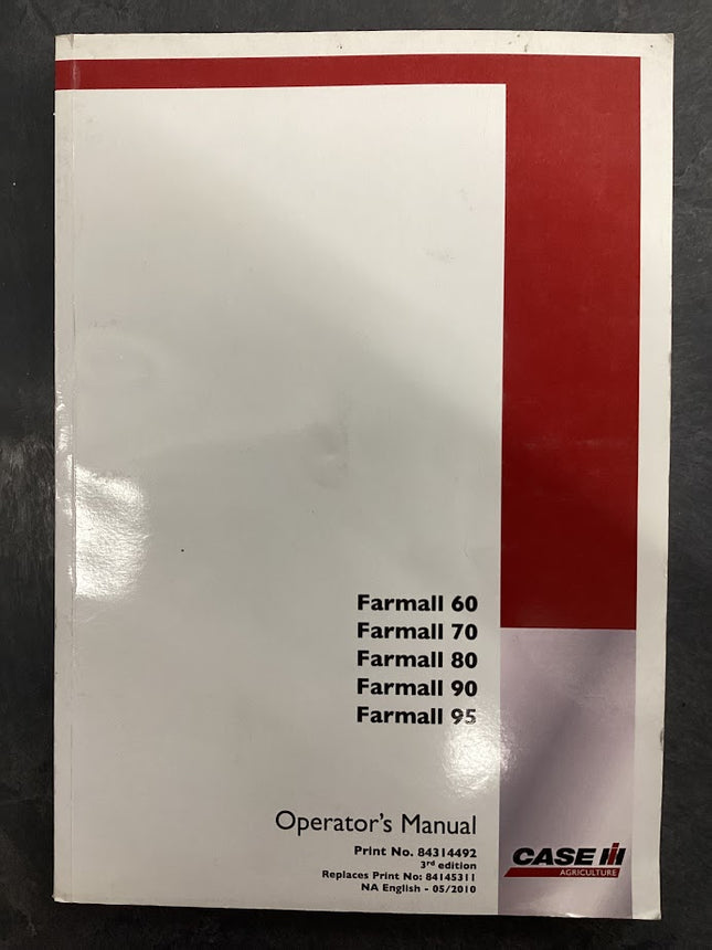 Farmall 60, 70, 80, 90, 95 Operator's Manual