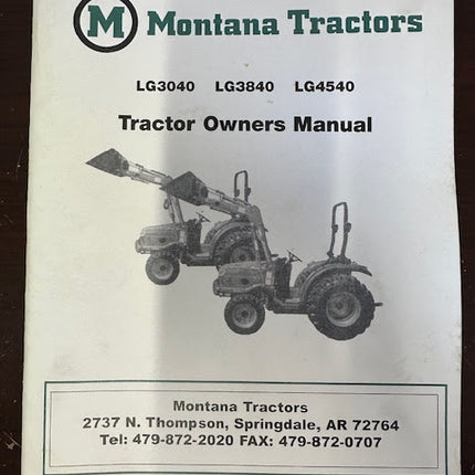 MONTANA OWNERS MANUAL, LG3040, LG3840, LG4540