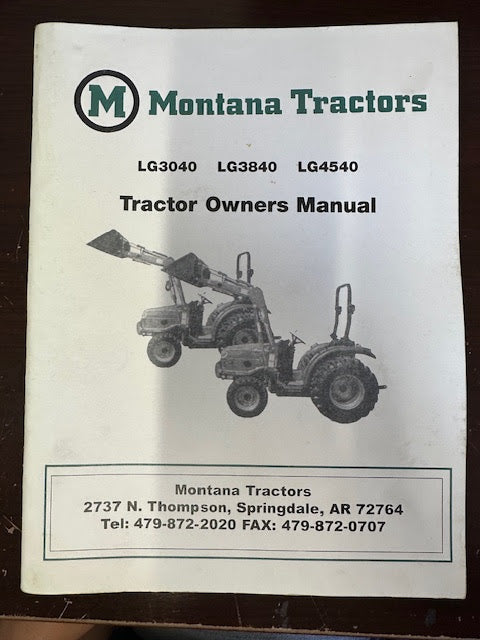 MONTANA OWNERS MANUAL, LG3040, LG3840, LG4540